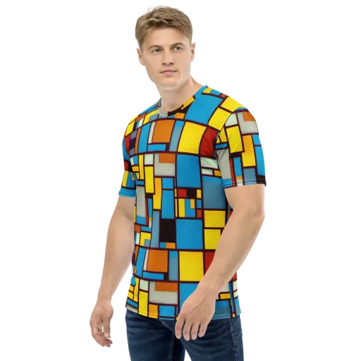 Bauhaus Blaze on a Men's Crew Neck T-Shirt