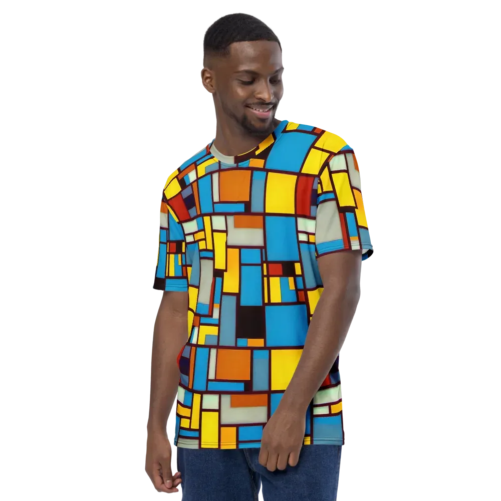Bauhaus Blaze on Men's Crew Neck T-Shirt — Left