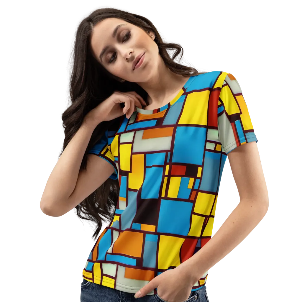 Bauhaus Blaze on Women's Crew Neck T-Shirt — Left Front