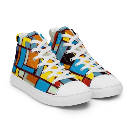 Bauhaus Blaze on a Women's High Top Canvas Shoes