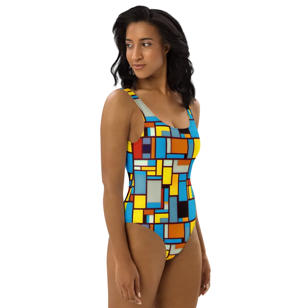 Bauhaus Blaze on One-Piece Swimsuit — Right