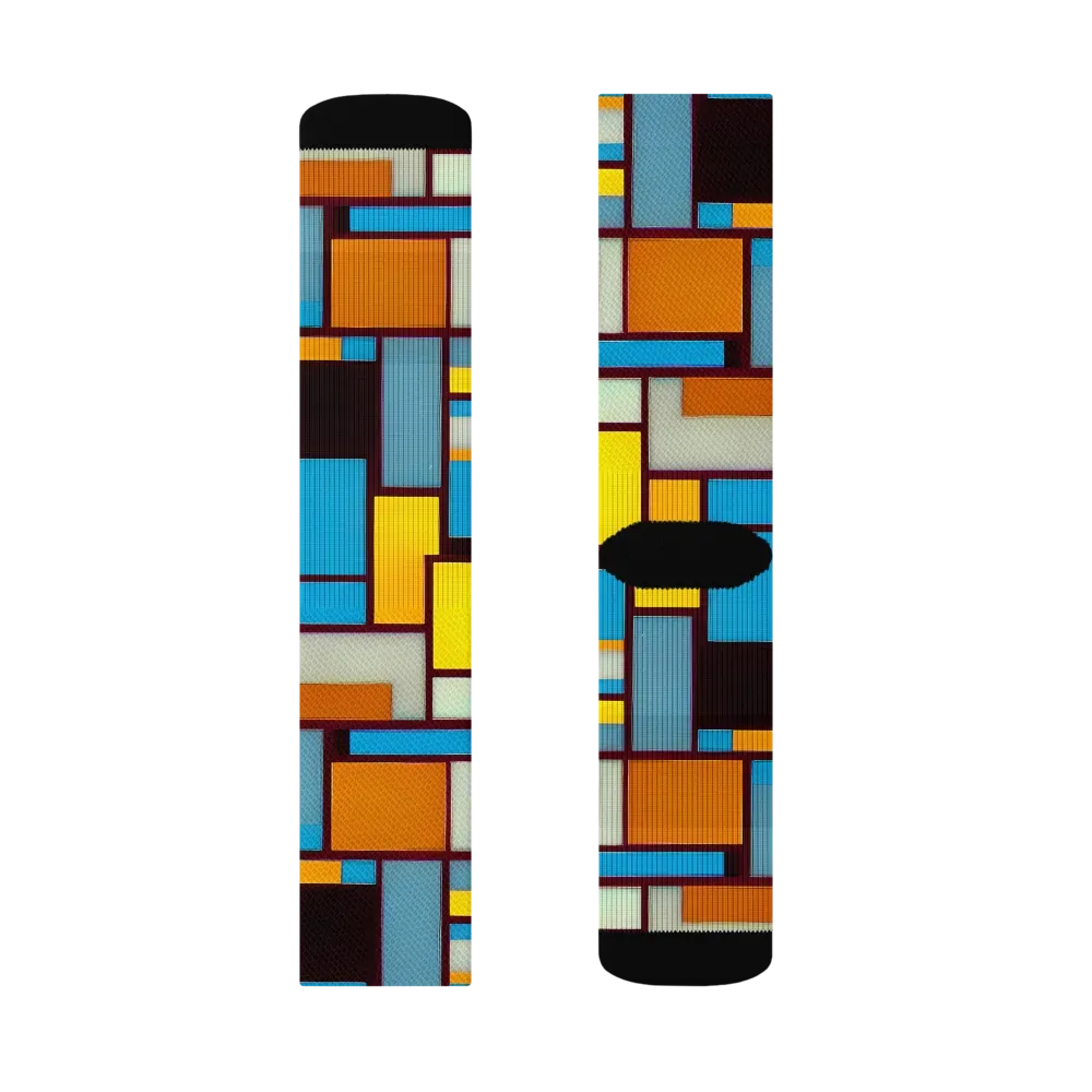 Bauhaus Blaze on Socks — Right Sock