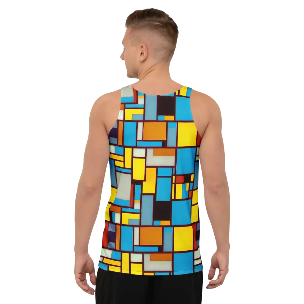 Bauhaus Blaze on Men's Tank Top — Back