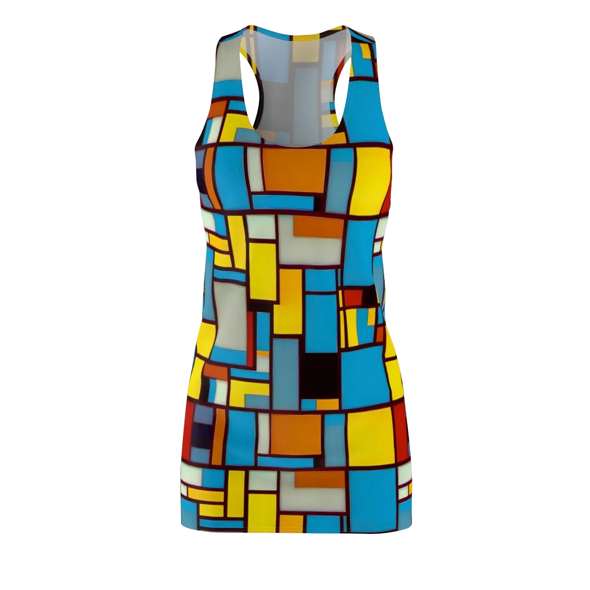 Bauhaus Blaze on Racerback Dress — Front