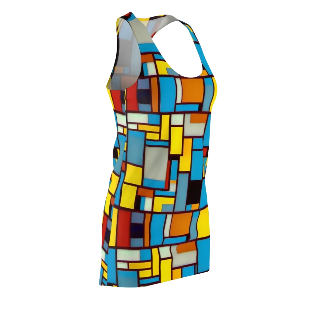 Bauhaus Blaze on Racerback Dress — Front Side