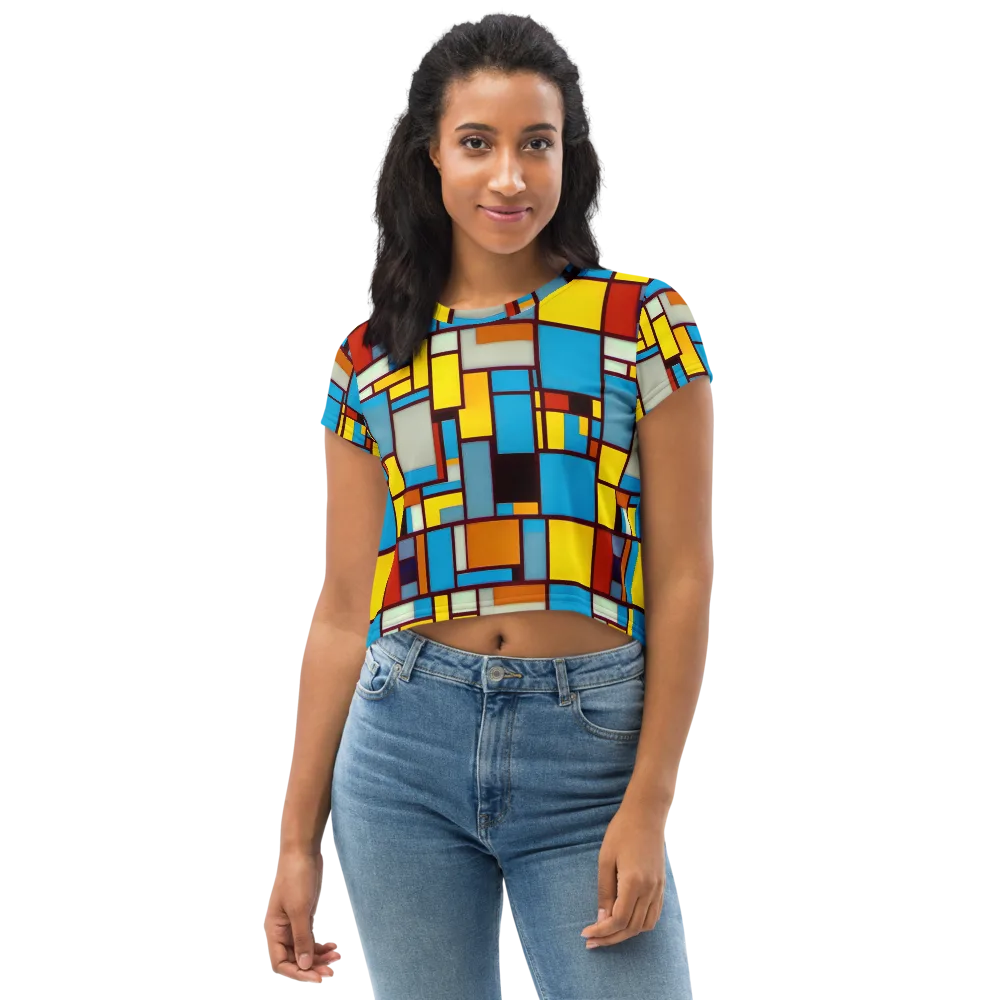 Bauhaus Blaze on Crop Tee — Front