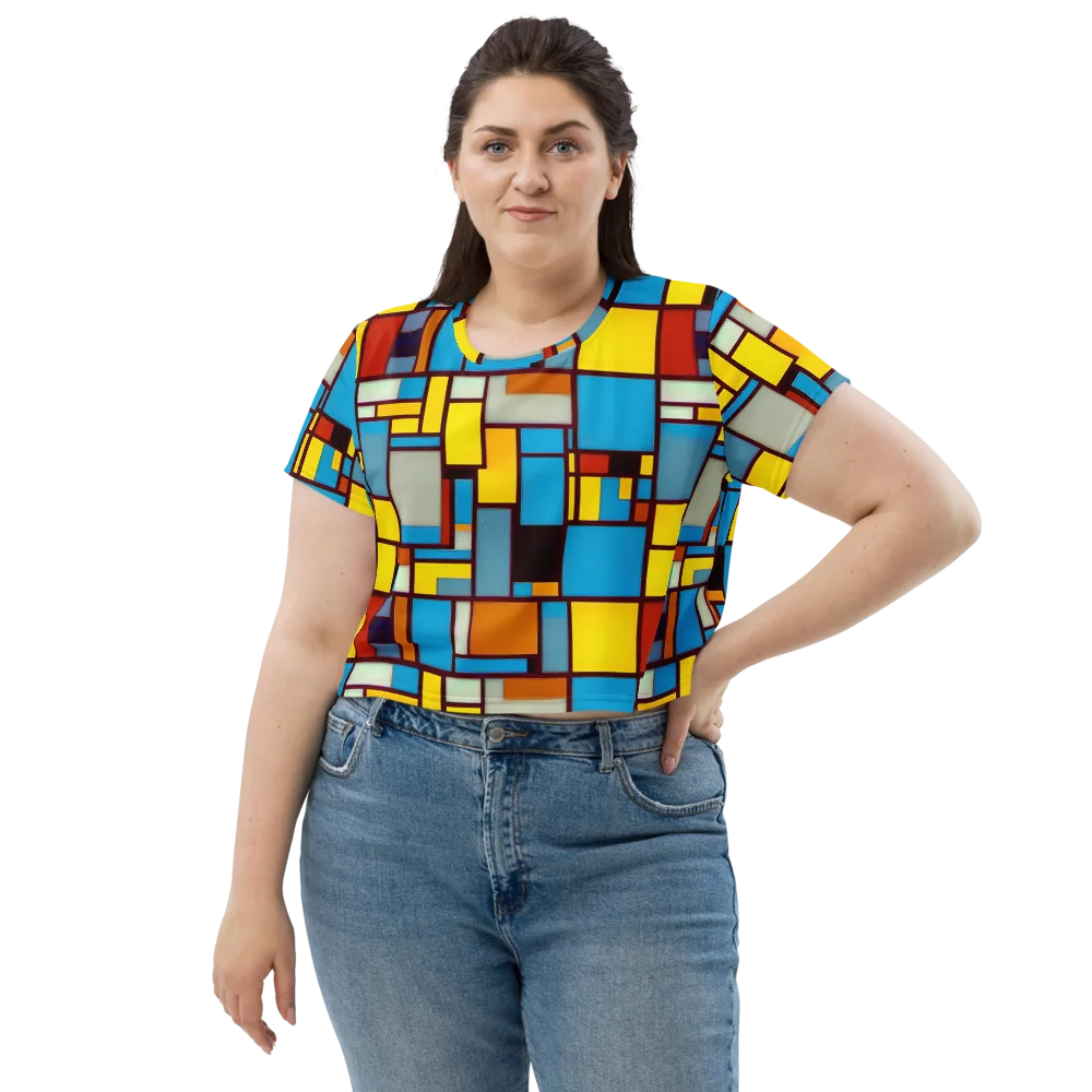 Bauhaus Blaze on Crop Tee — Front