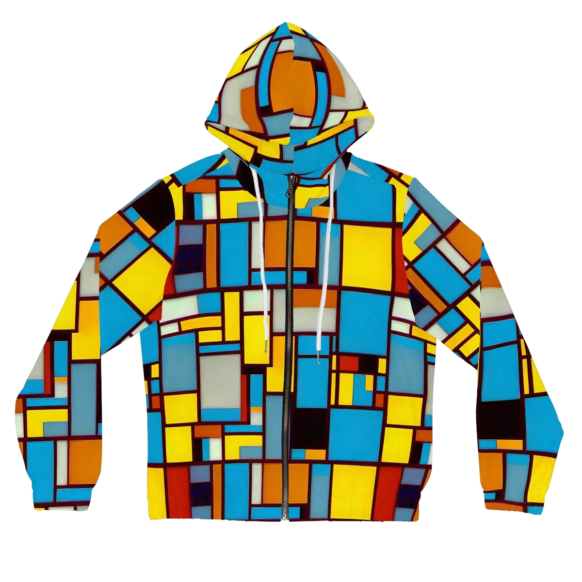 Bauhaus Blaze on Women's Full-Zip Hoodie — Front