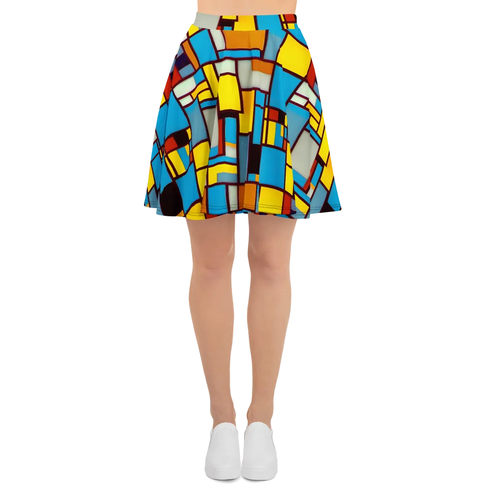 Bauhaus Blaze on Skater Skirt — Front