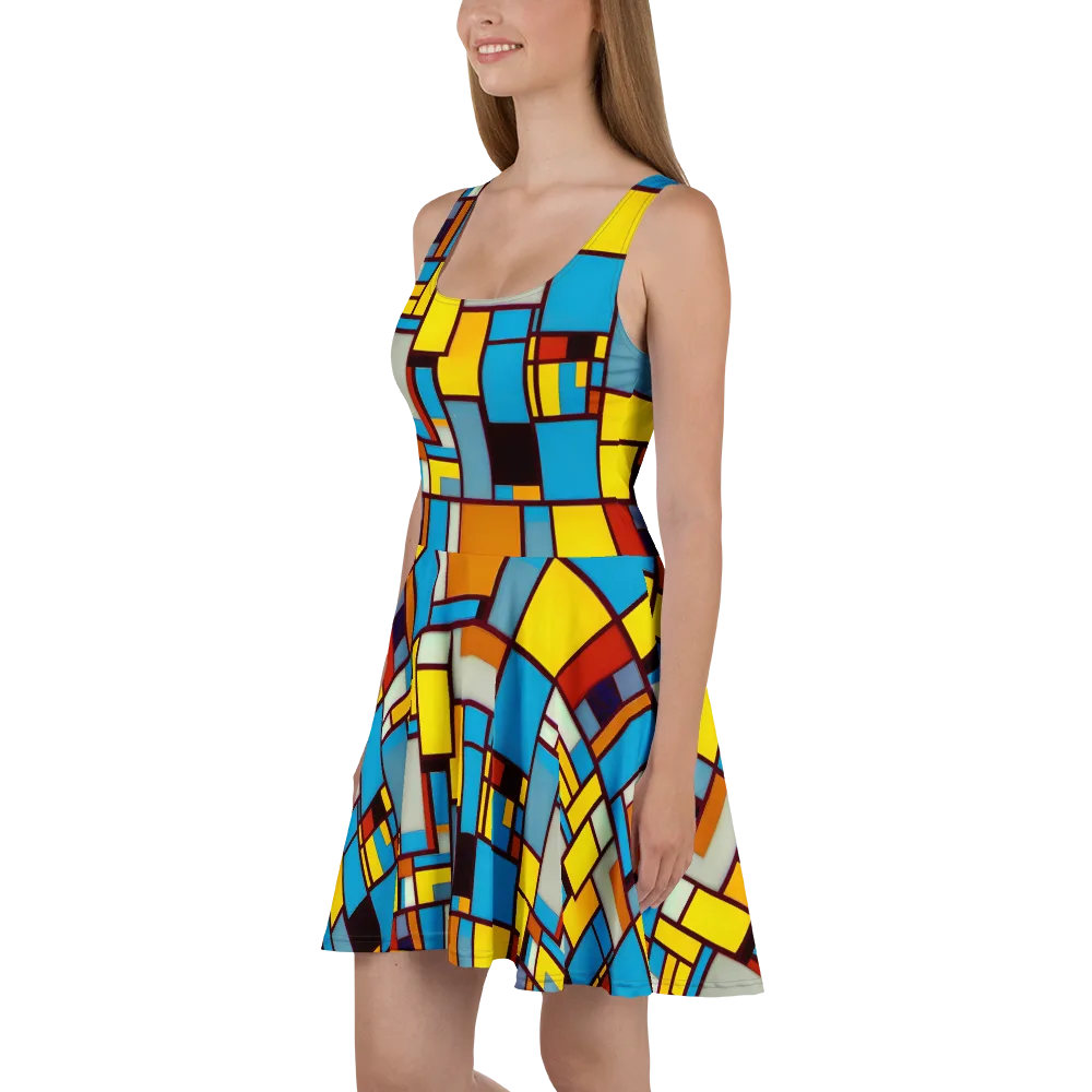 Bauhaus Blaze on Skater Dress — Left
