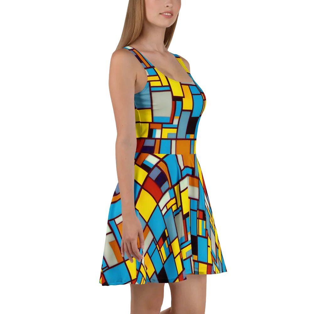 Bauhaus Blaze on Skater Dress — Right