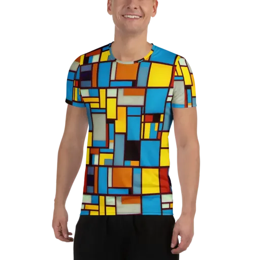 Bauhaus Blaze on a Men's Athletic T-Shirt