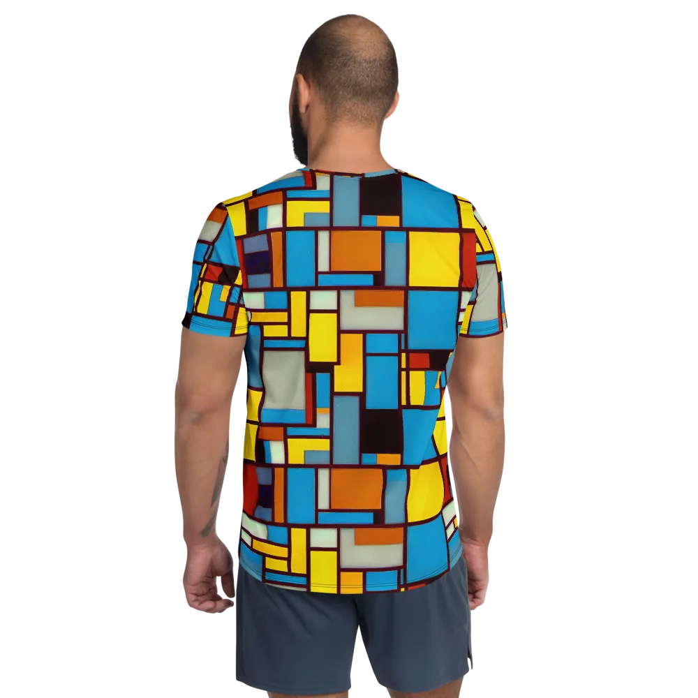 Bauhaus Blaze on Men's Athletic T-Shirt — Back