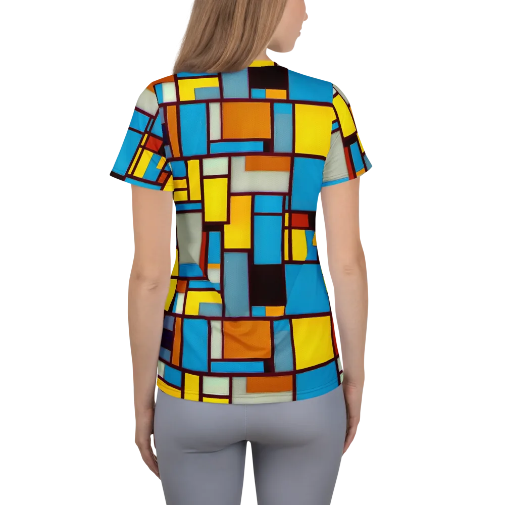 Bauhaus Blaze on Women's Athletic T-Shirt — Back