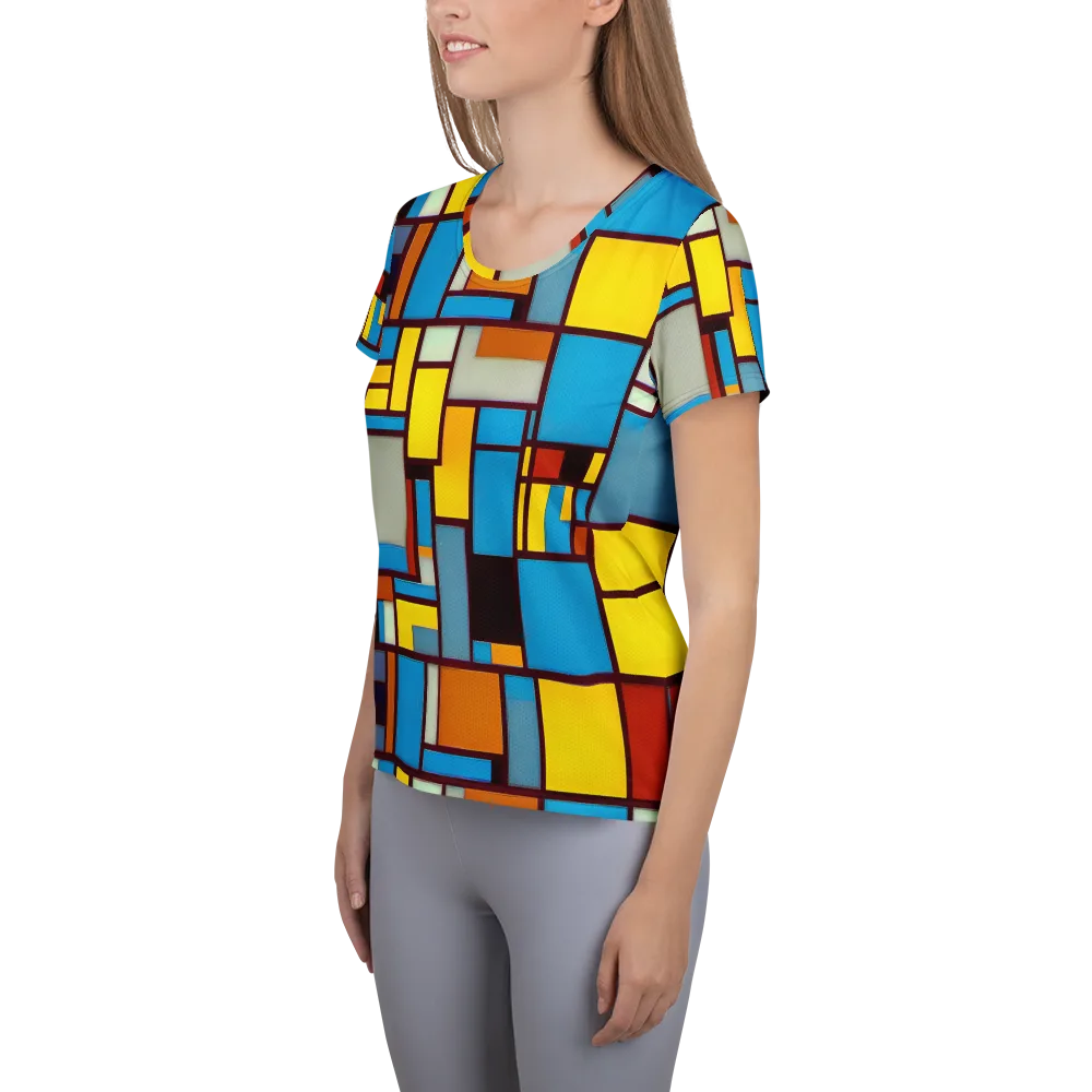 Bauhaus Blaze on Women's Athletic T-Shirt — Left