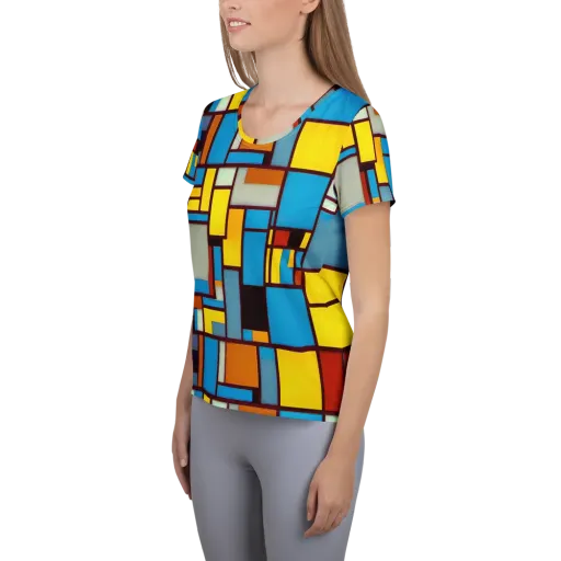 Bauhaus Blaze on a Women's Athletic T-Shirt