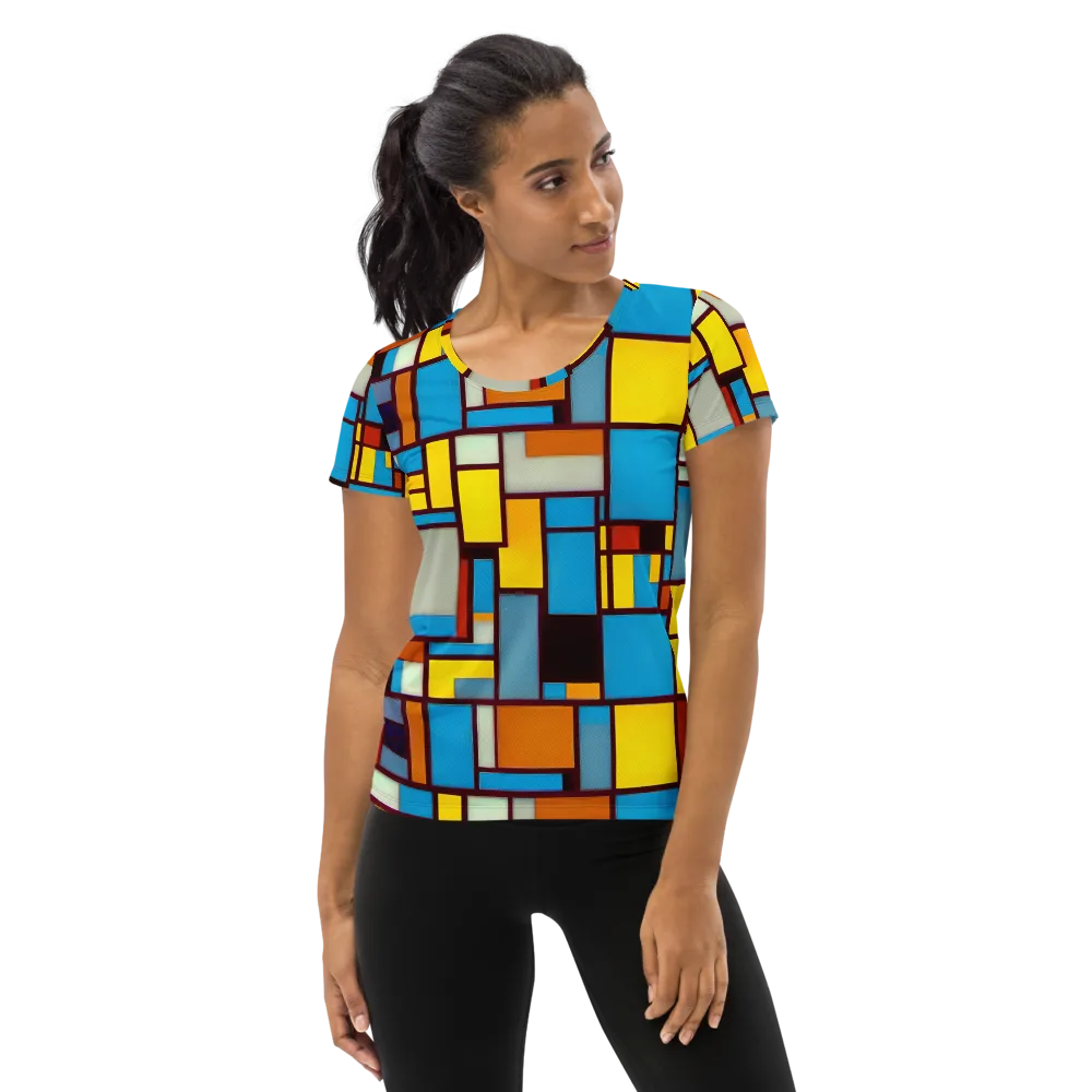 Bauhaus Blaze on Women's Athletic T-Shirt — Front