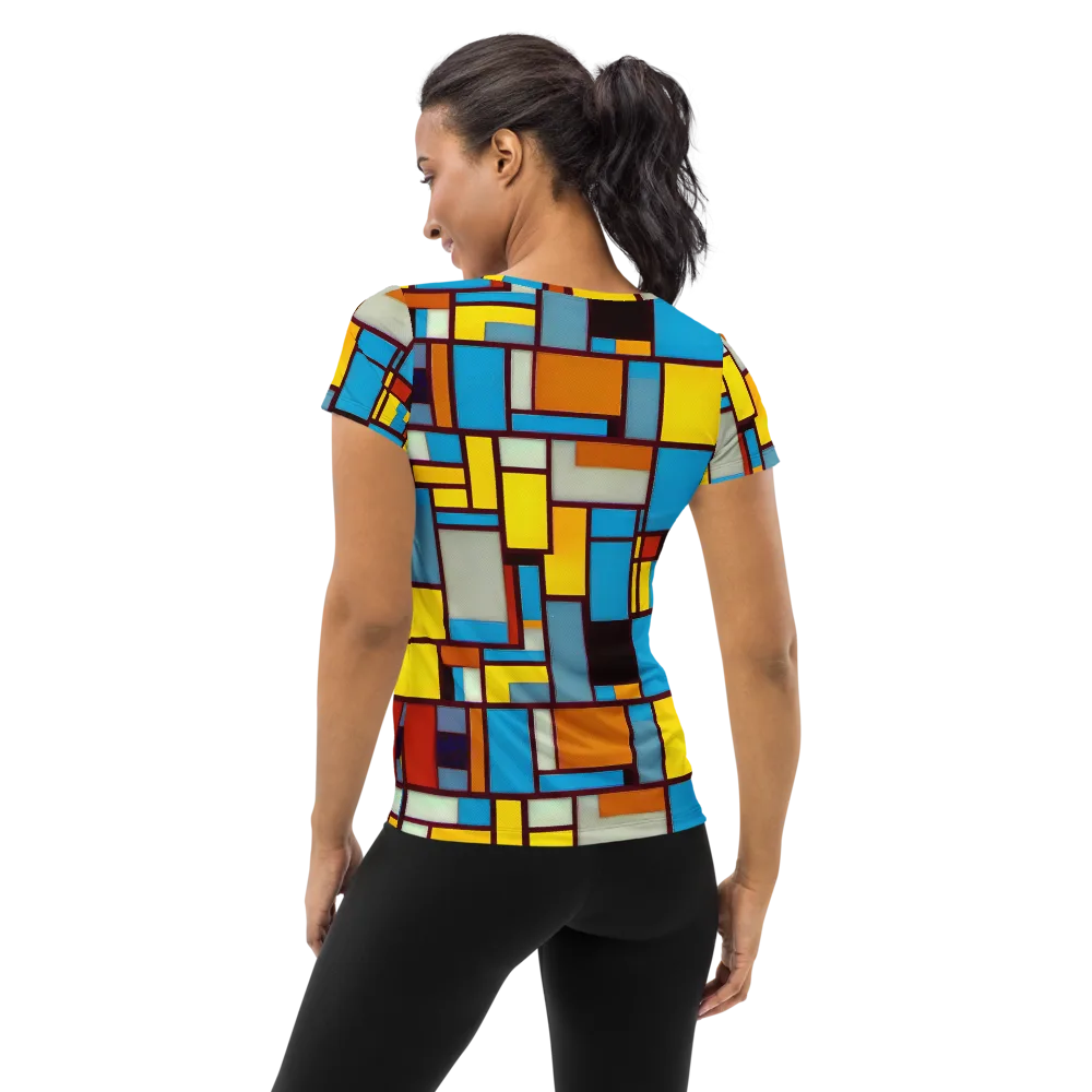 Bauhaus Blaze on Women's Athletic T-Shirt — Back