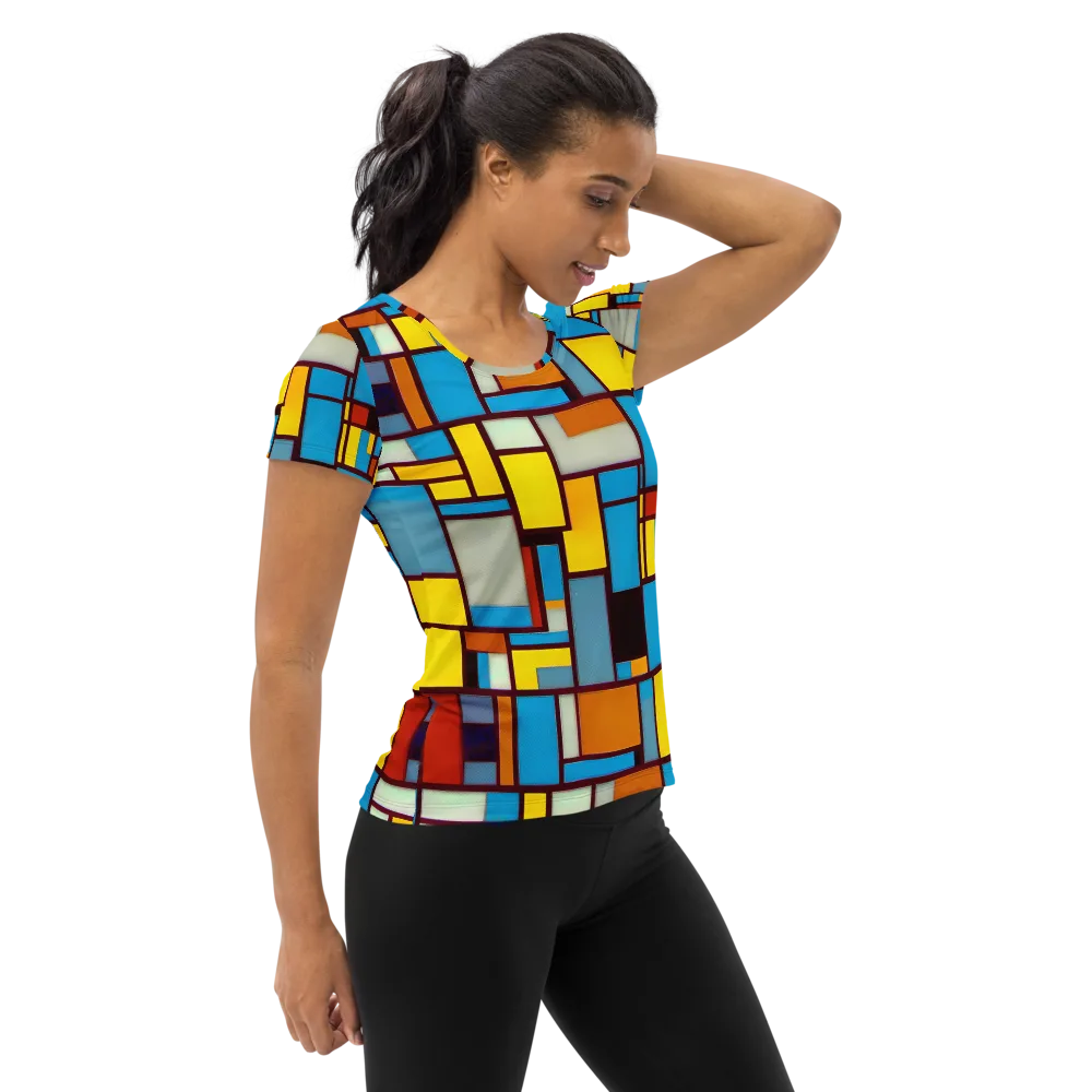 Bauhaus Blaze on Women's Athletic T-Shirt — Right