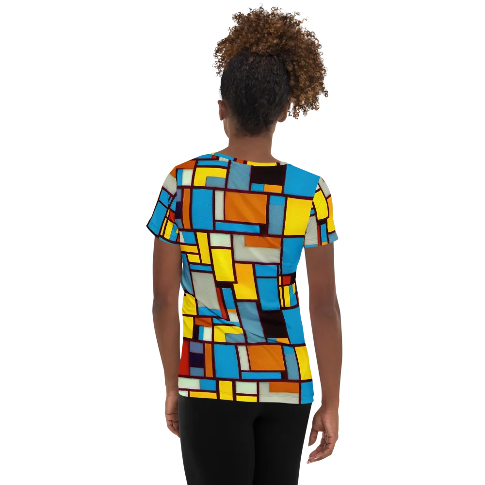 Bauhaus Blaze on Women's Athletic T-Shirt — Back