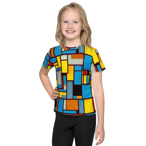 Bauhaus Blaze on a Kids Crew Neck T-Shirt