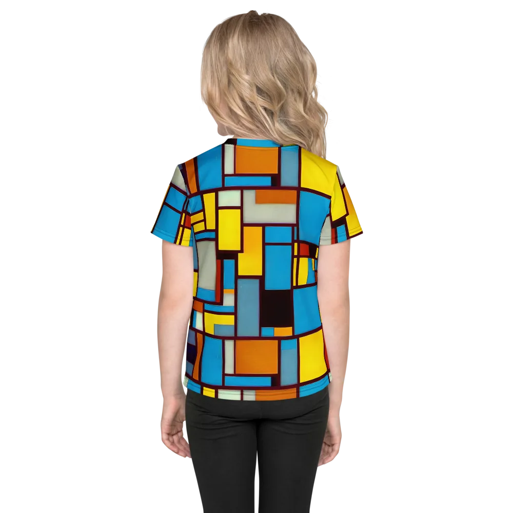 Bauhaus Blaze on Kids Crew Neck T-Shirt — Back