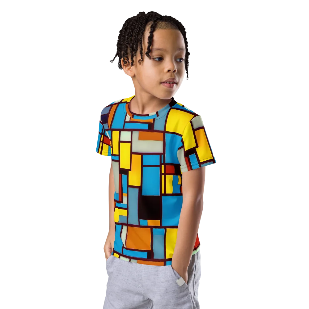 Bauhaus Blaze on Kids Crew Neck T-Shirt — Left Front