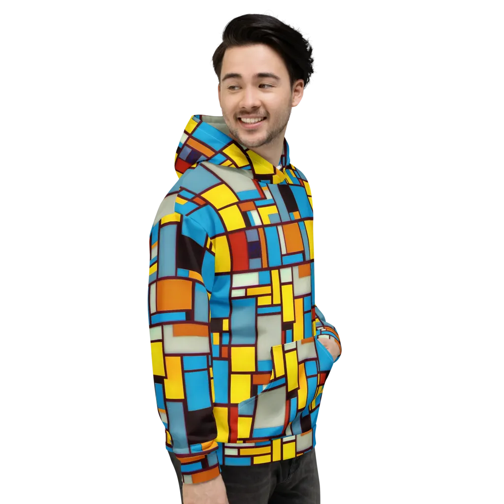 Bauhaus Blaze on Hoodie — Right