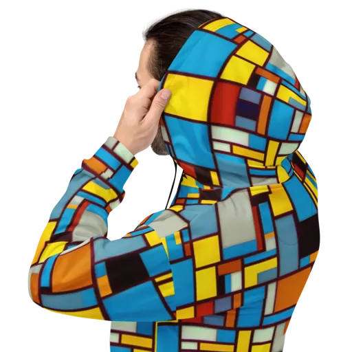 Bauhaus Blaze on a Hoodie