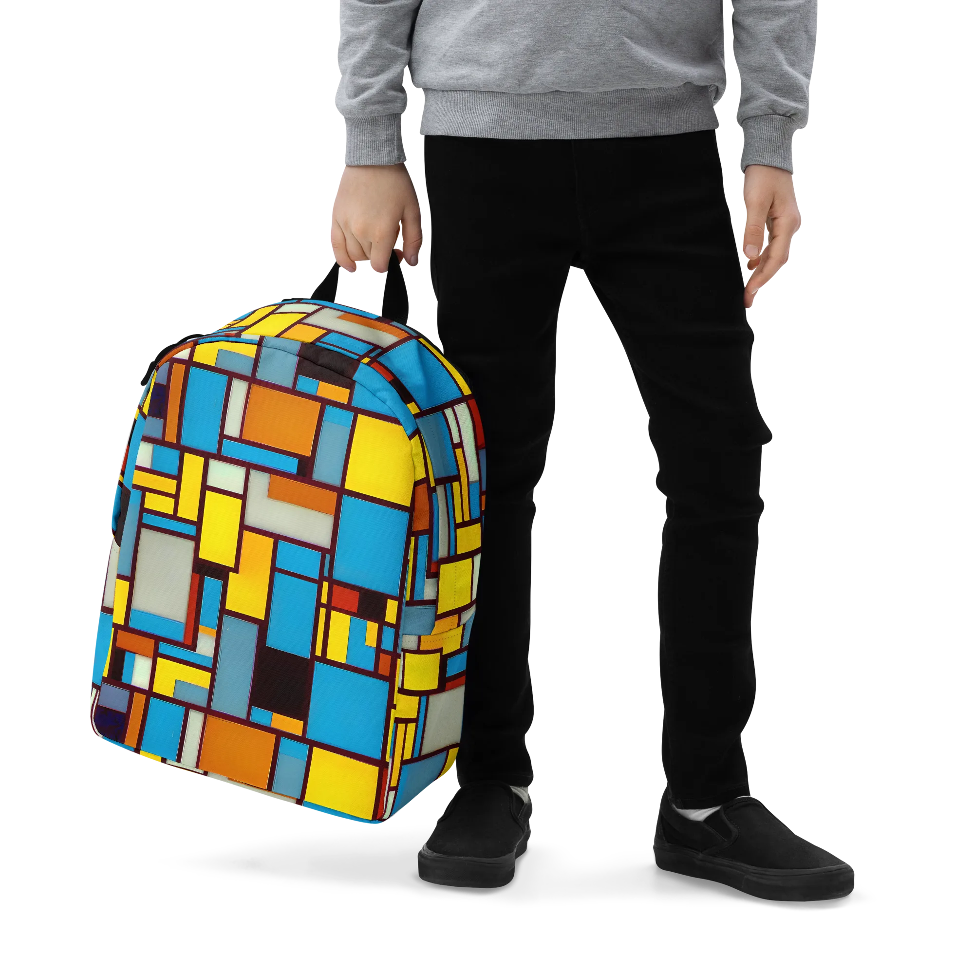 Bauhaus Blaze on Minimalist Backpack — Zoomed-in