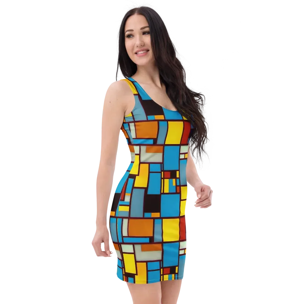 Bauhaus Blaze on Bodycon Dress — Right Front