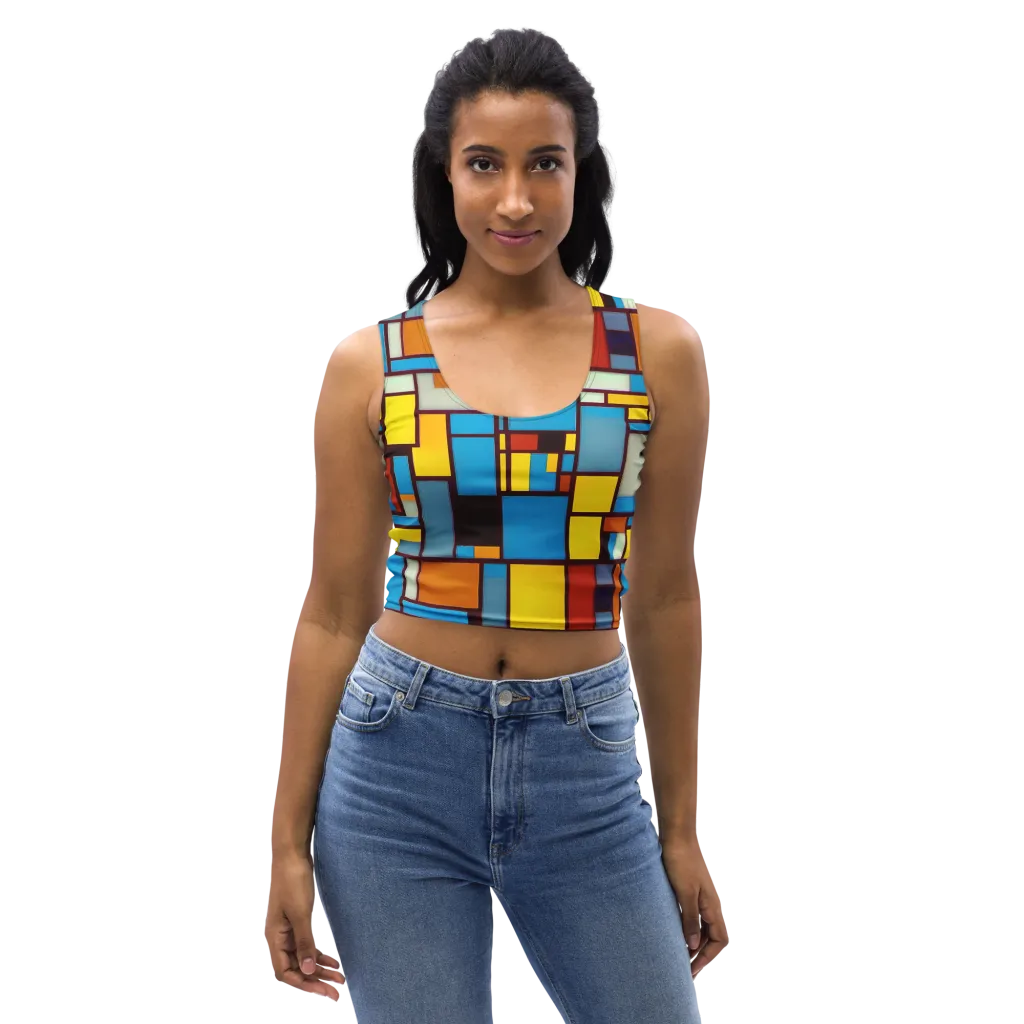 Bauhaus Blaze on Crop Top — Front