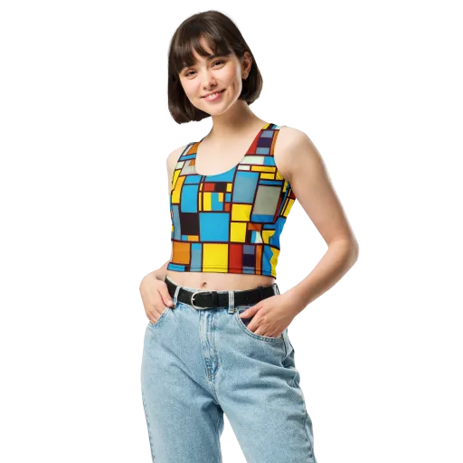 Bauhaus Blaze on a Crop Top