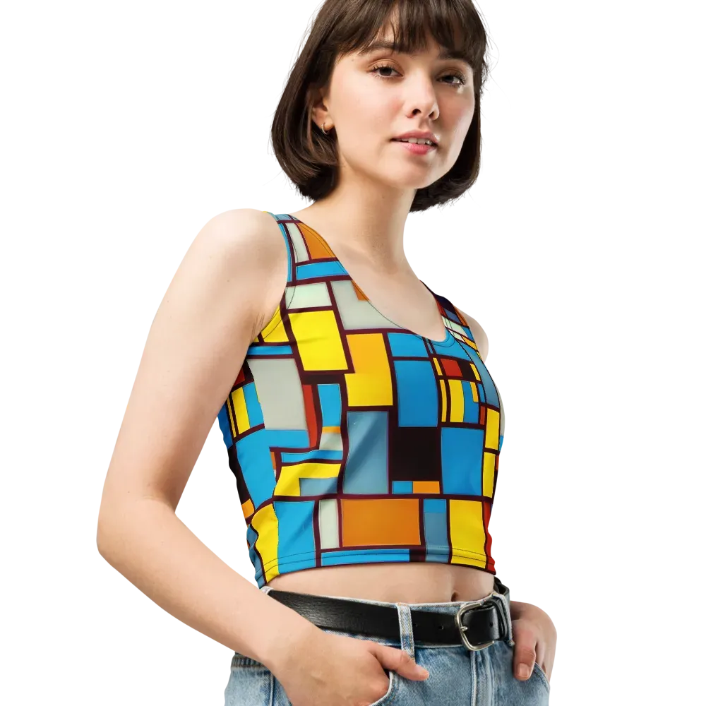 Bauhaus Blaze on Crop Top — Right Front