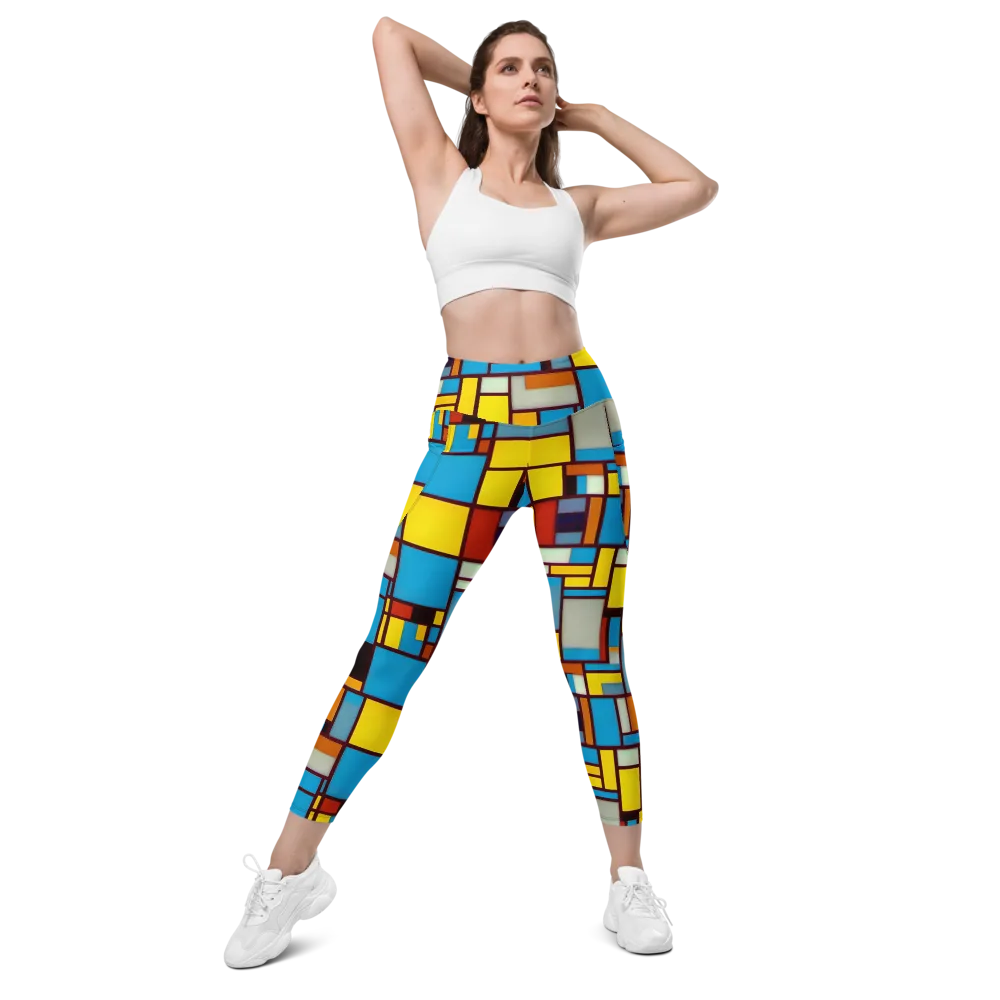 Bauhaus Blaze on Leggings with Pockets — Front