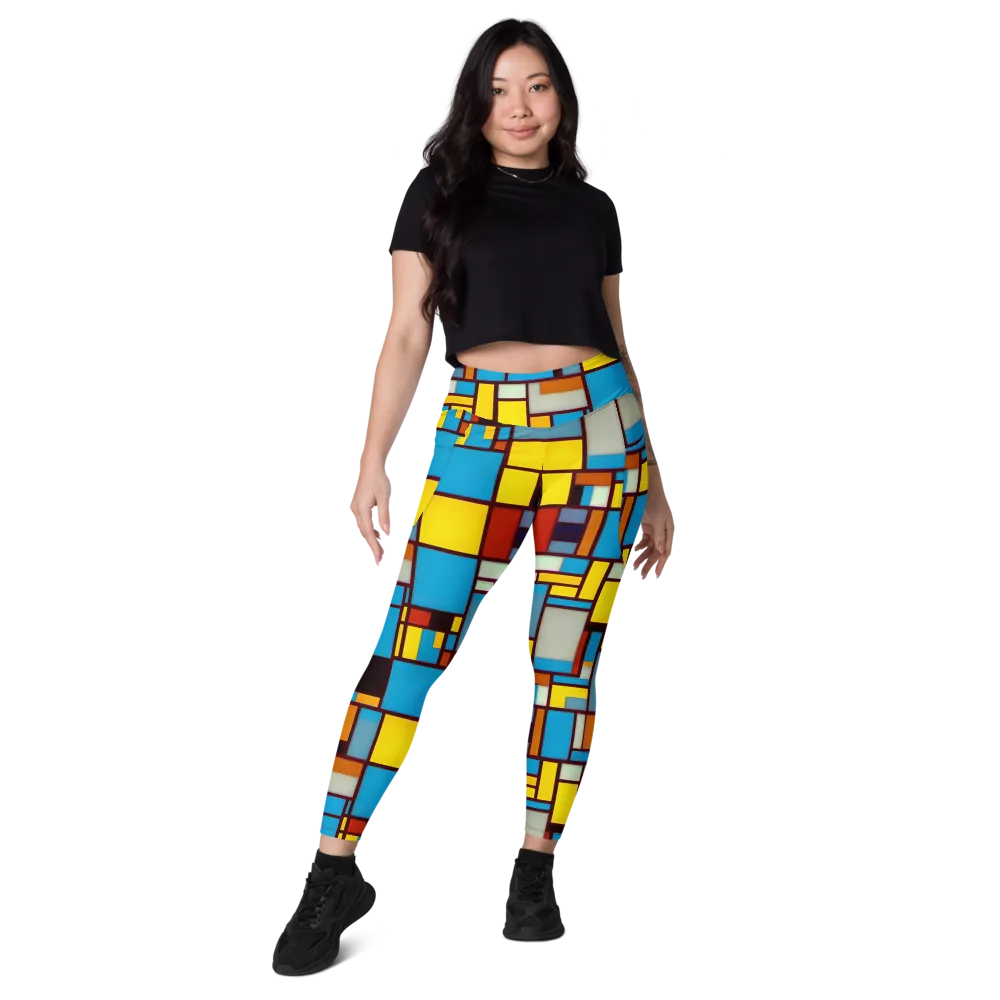 Bauhaus Blaze on Leggings with Pockets — Front