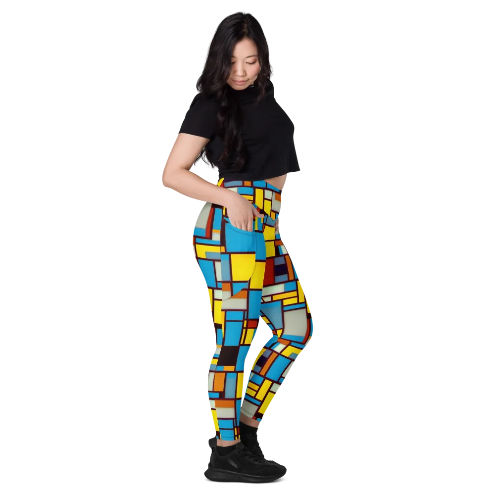 Bauhaus Blaze on Leggings with Pockets — Right