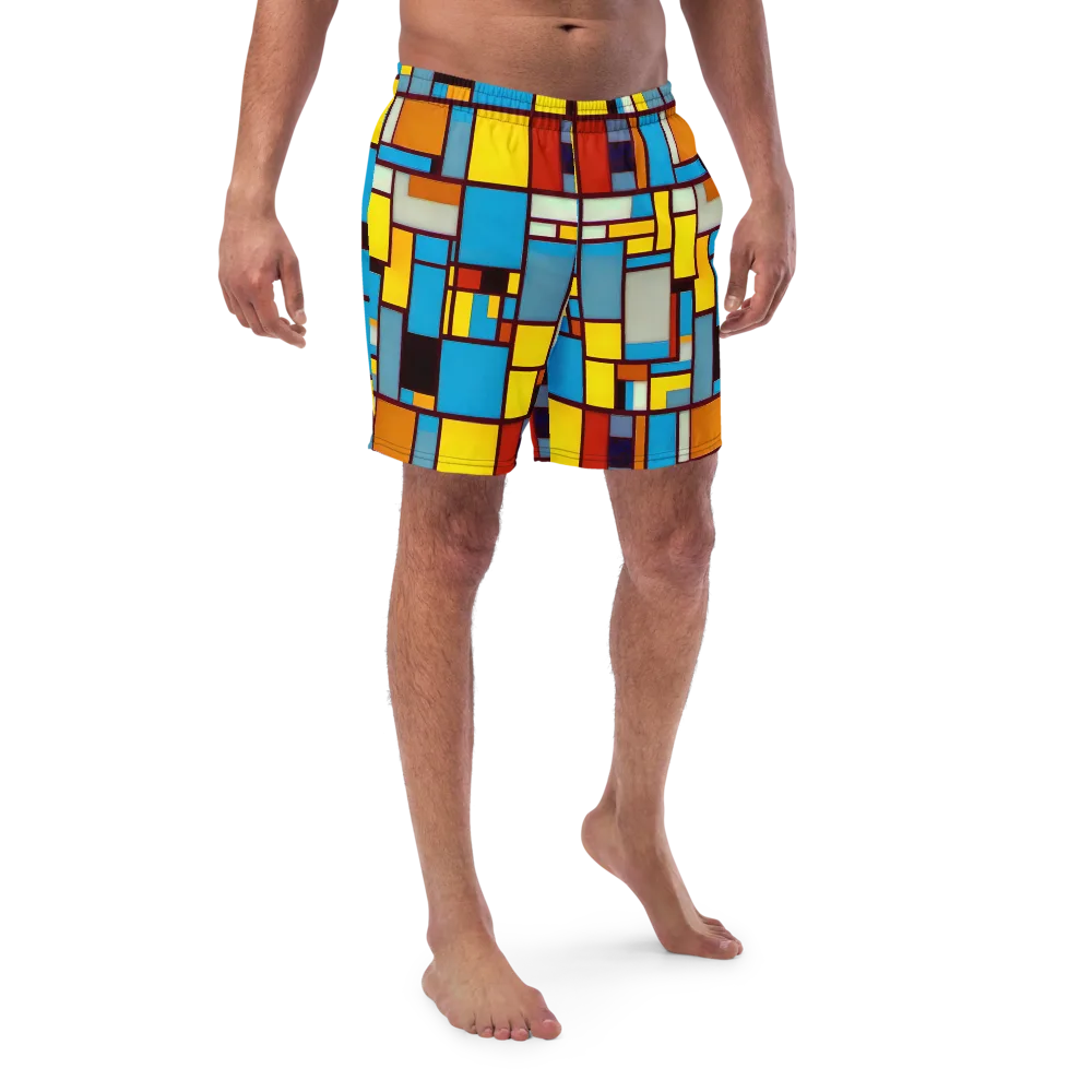 Bauhaus Blaze on Swim Trunks — Front