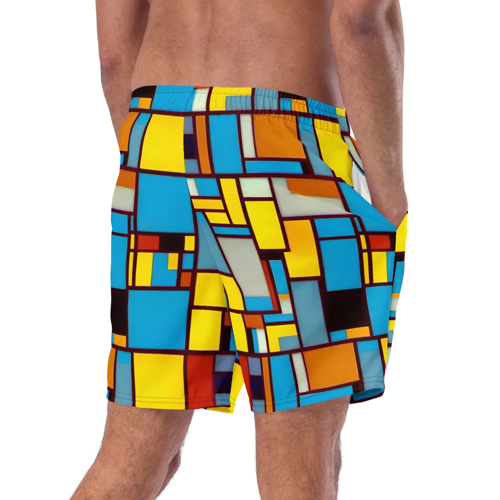 Bauhaus Blaze on Swim Trunks — Right Back