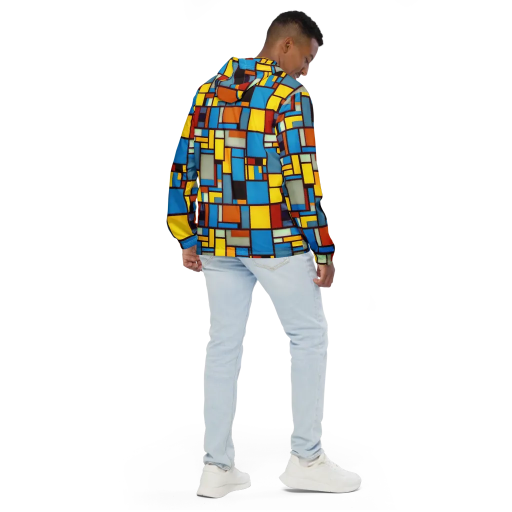Bauhaus Blaze on Men's Windbreaker — Back