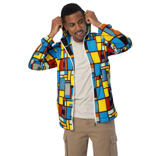 Bauhaus Blaze on a Men's Windbreaker