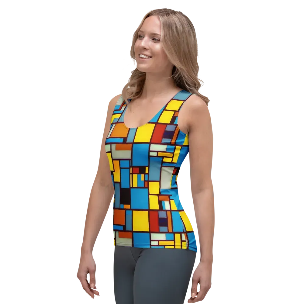 Bauhaus Blaze on Women's Tank Top — Left Front