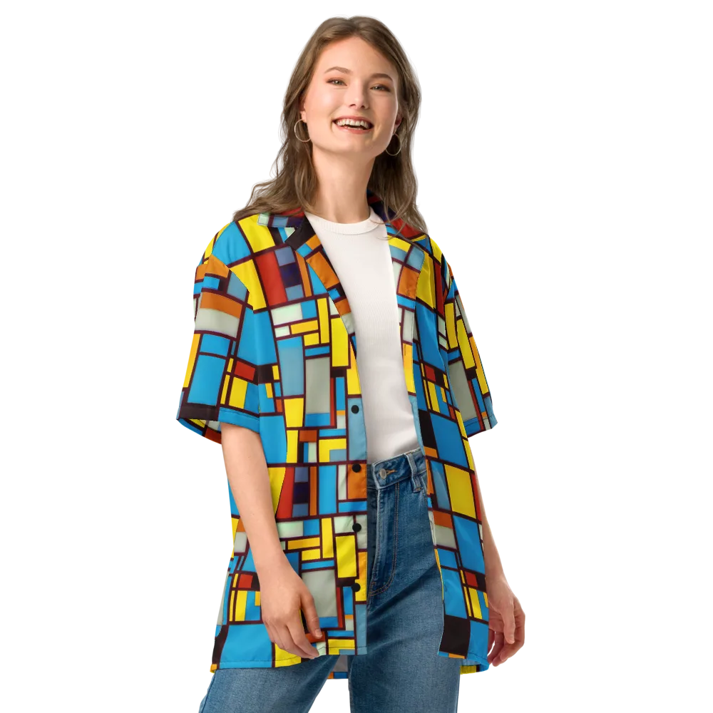 Bauhaus Blaze on Button Shirt — Front