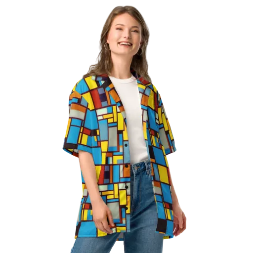 Bauhaus Blaze on a Button Shirt