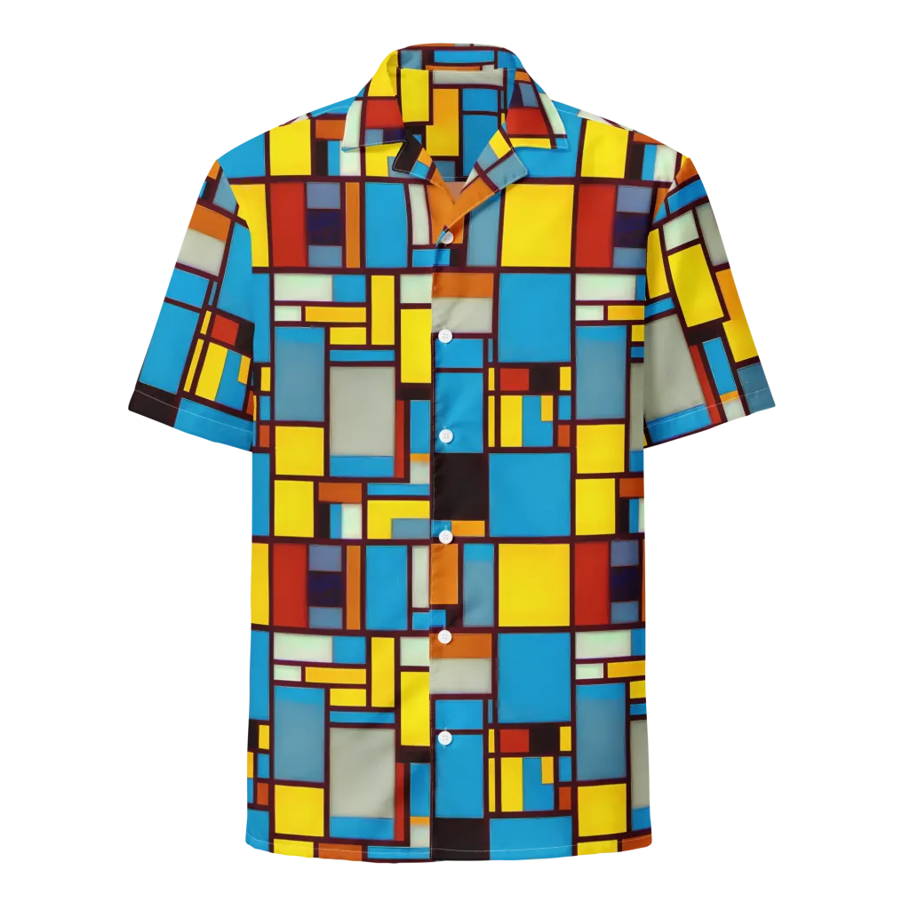 Bauhaus Blaze on Button Shirt — Front