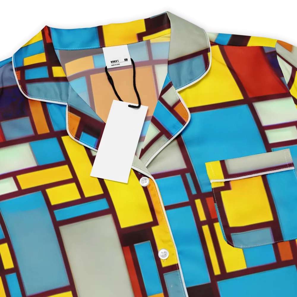 Bauhaus Blaze on Women's Short Sleeve Pajama Top — Product details