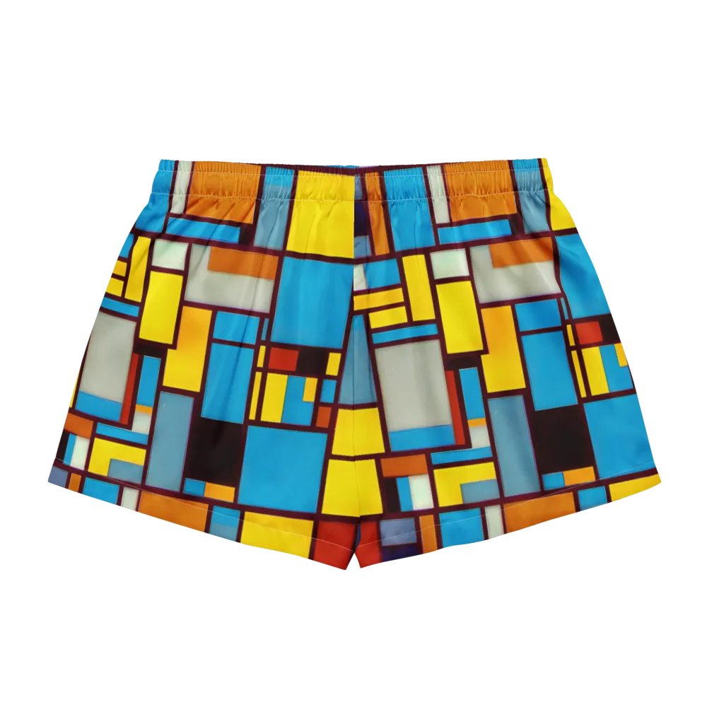 Bauhaus Blaze on Women's Pajama Shorts — Back