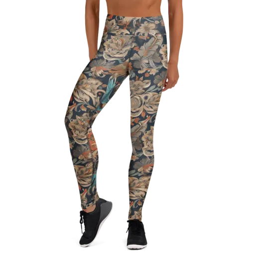 Aviary Nocturne on a Yoga Leggings