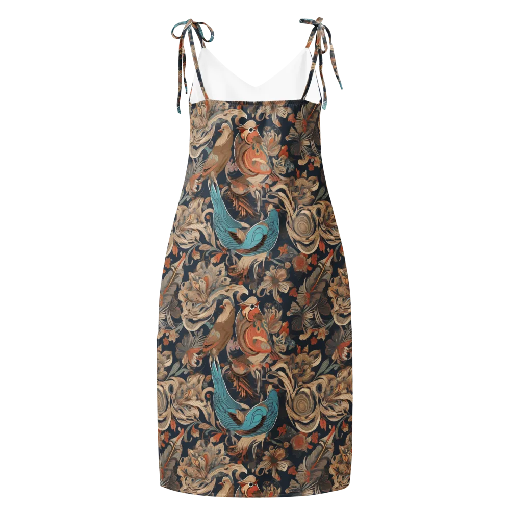 Aviary Nocturne on Slip Dress — Back