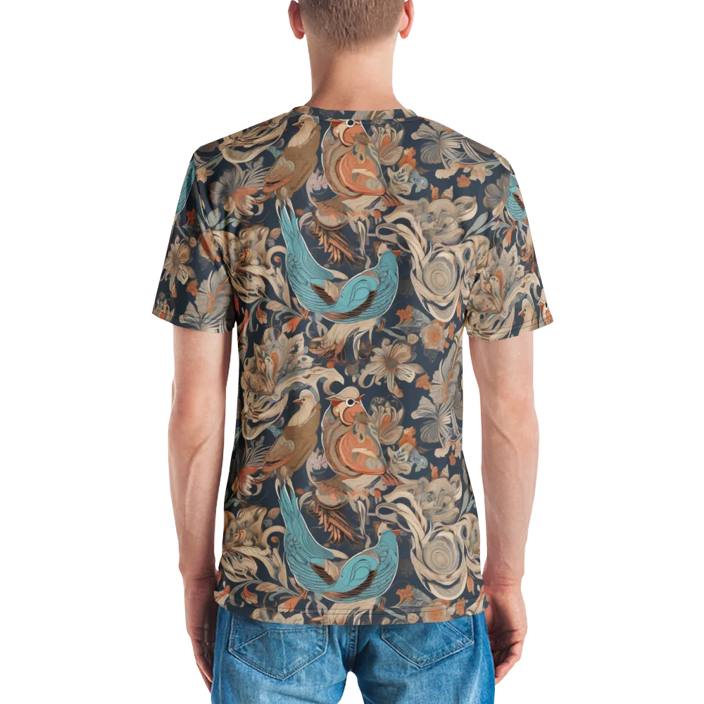 Aviary Nocturne on Men's Crew Neck T-Shirt — Back
